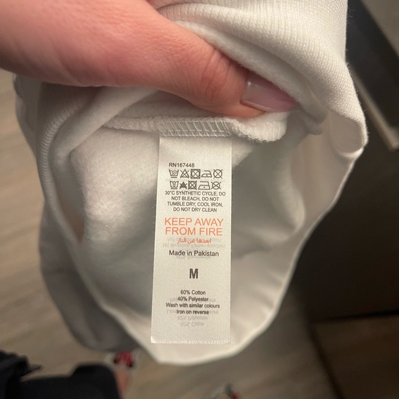 NWT PLT WHITE OVERSIZED SWEATSHIRT M - Picture 7 of 7